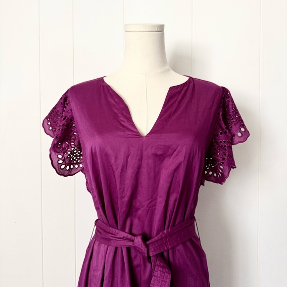 Rails Gia Belted Midi Dress in Berry Purple - Picture 7 of 13